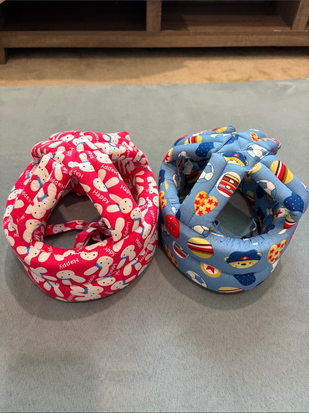 Soft Toddler Head Protector - Pink and Blue Padded Head Covers